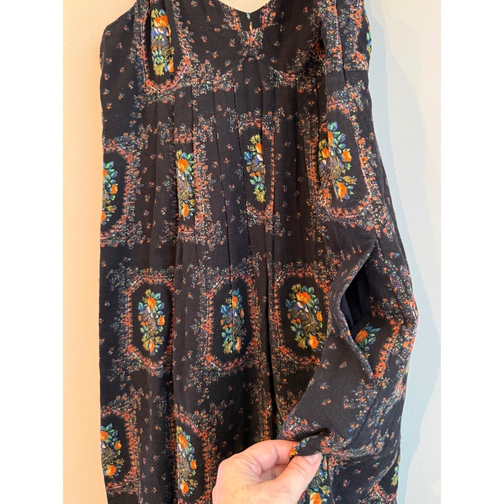 Madewell Womens Black Floral Boho Cotton Maxi Dress w Pockets Size 2 Whimsigoth - Picture 4 of 9